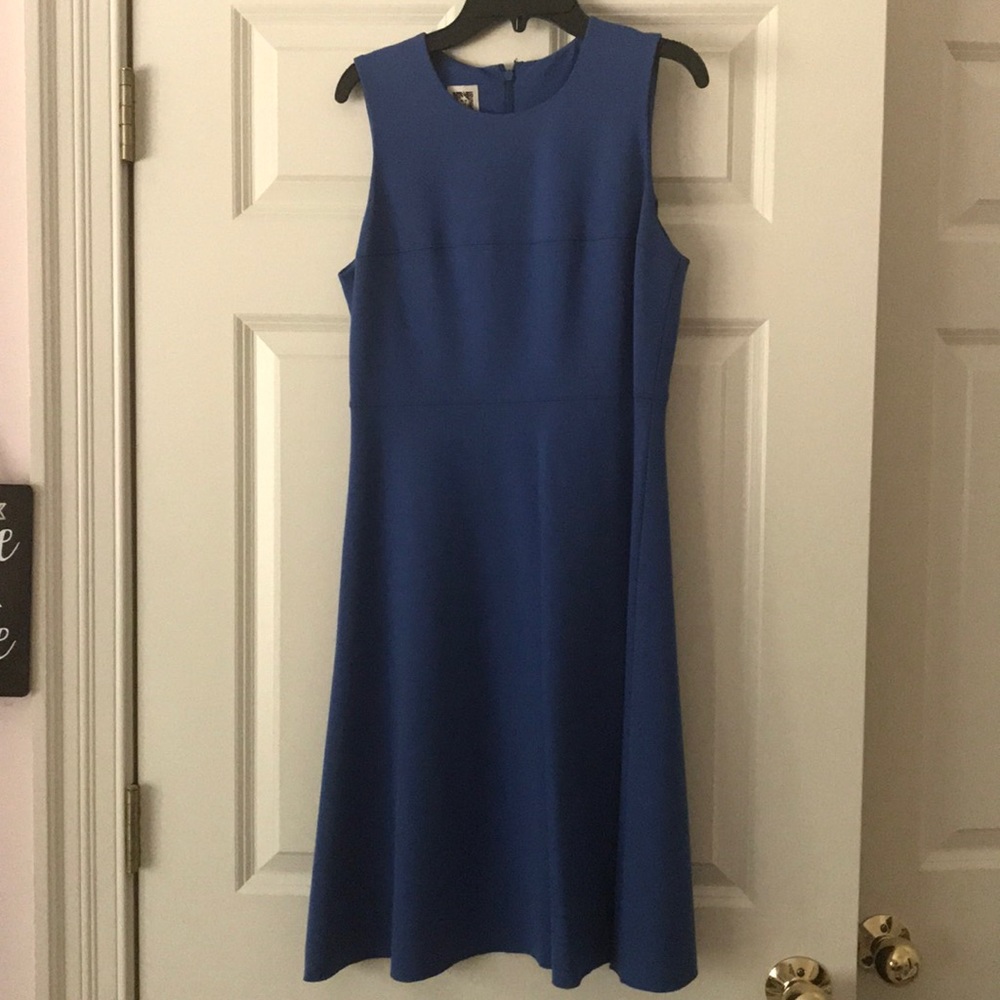 Blue Knee Length Dress